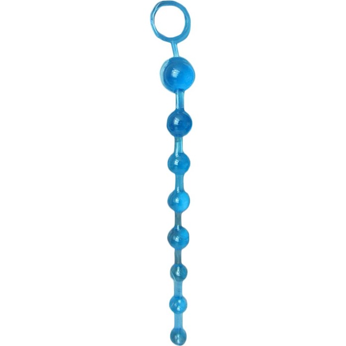 Голубая анальная цепочка - 30 см