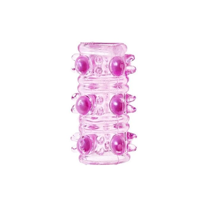 Нарядная насадка на фаллос с шипами и бусинами