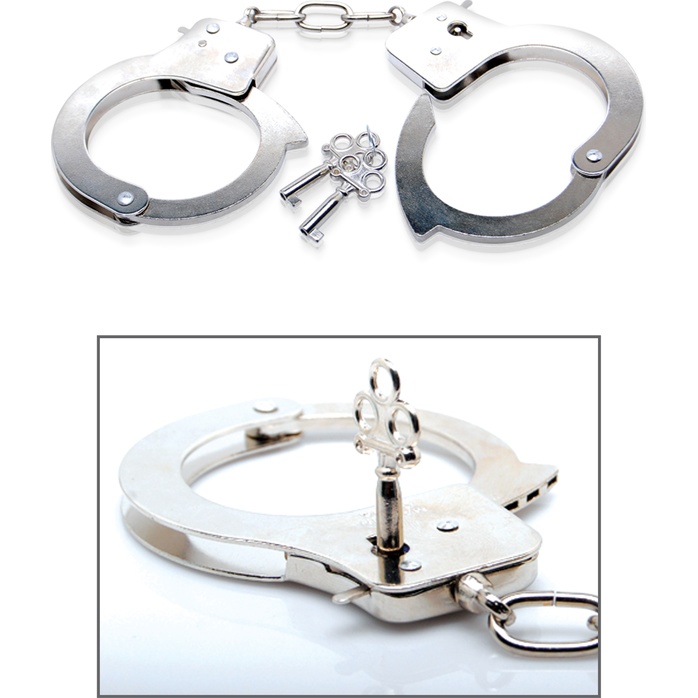Металлические наручники Metal Handcuffs с ключиками - Fetish Fantasy Limited Edition. Фотография 2.