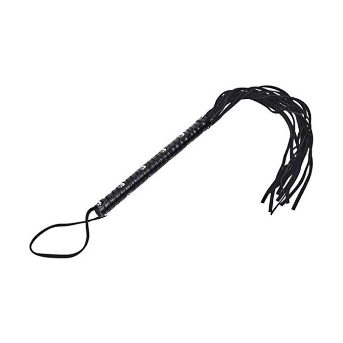 Черная плеть с замшевыми хвостами
