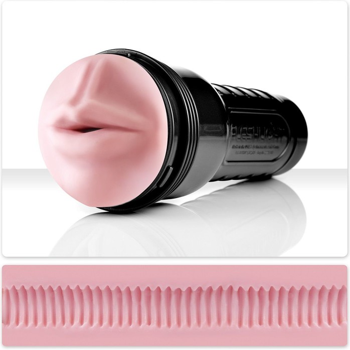 Мастурбатор-ротик Fleshlight - Pink Mouth Super Ribbed