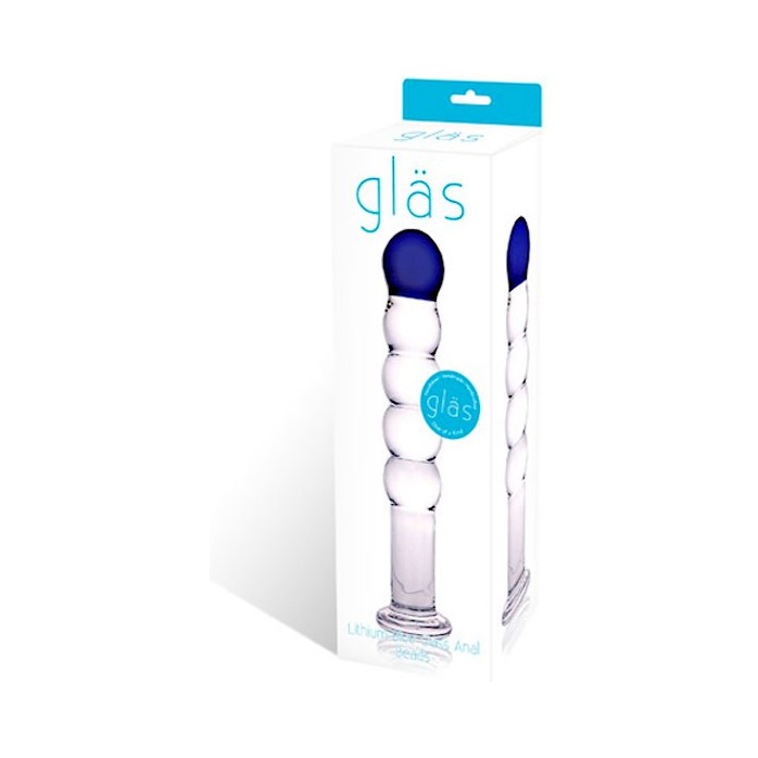 Нарядная анальная пробка из стекла, 17,5 см. Фотография 2.