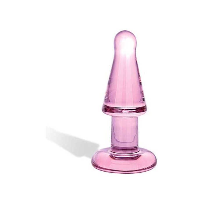 Розовая анальная пробочка с закругленной головкой Orbital