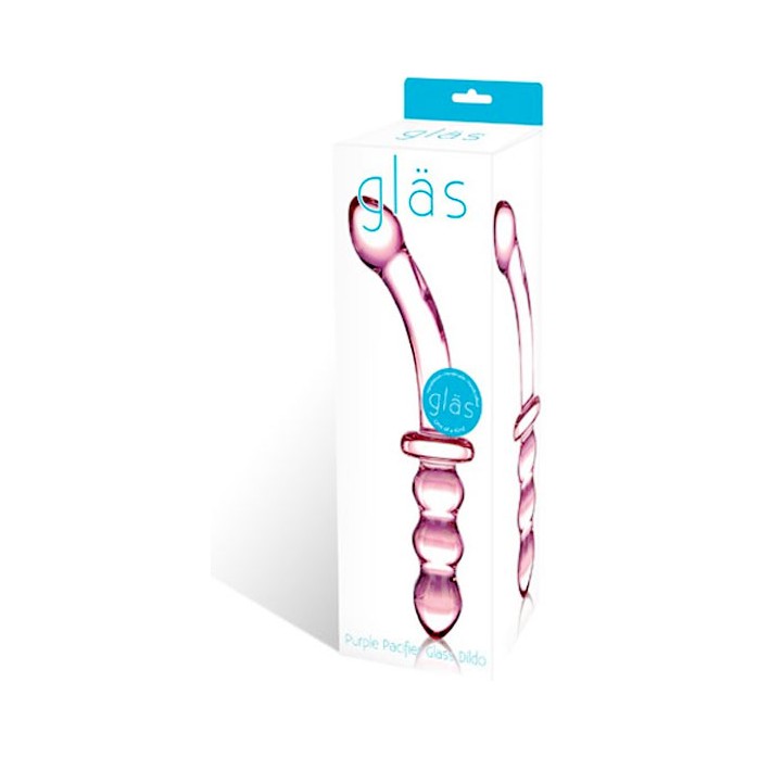Анально-вагинальный фаллос из стекла Purple Pacifier, 20 см. Фотография 2.