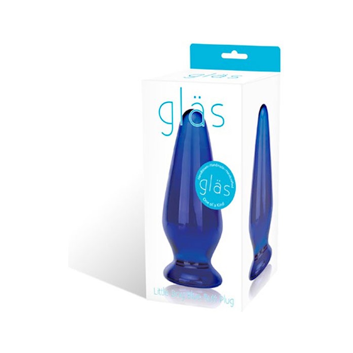 Тяжелая пробка из стекла насыщенного синего цвета. Фотография 2.