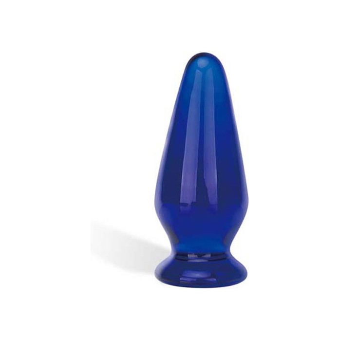 Тяжелая пробка из стекла насыщенного синего цвета