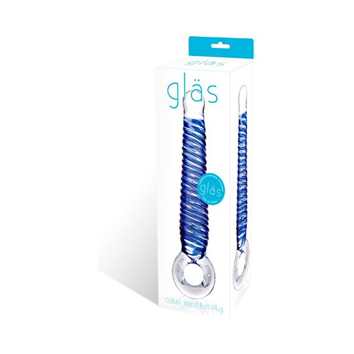 Витая стеклянная втулка с кольцом-держателем, 16 см. Фотография 2.