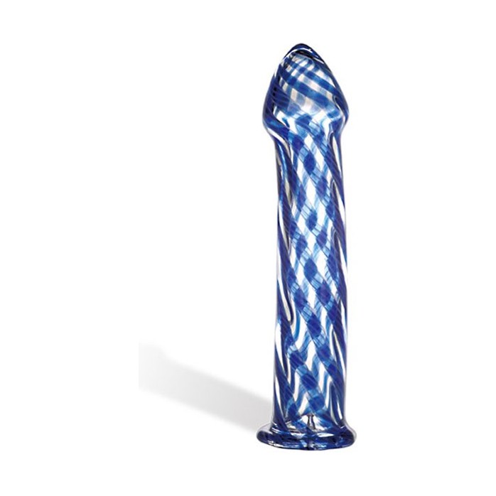 Стильный клетчатый фаллос из стекла Moons of Jupiter, 17 см