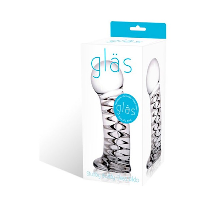 Толстый стеклянный дилдо Stubby Buddy - 13 см. Фотография 2.