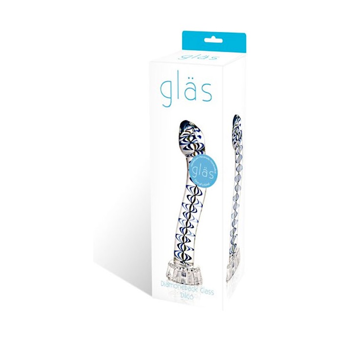 Мерцающий стеклянный фаллоимитатор, 18 см. Фотография 2.