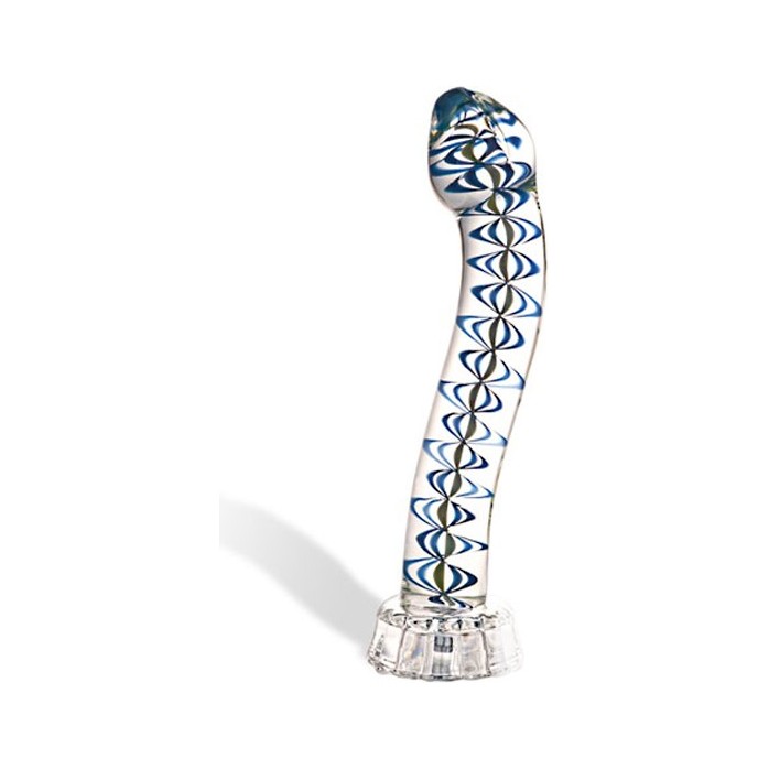 Мерцающий стеклянный фаллоимитатор, 18 см