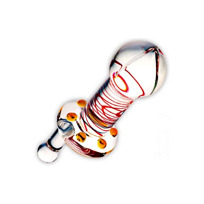 Нарядная анальная пробка из стекла - 10 см