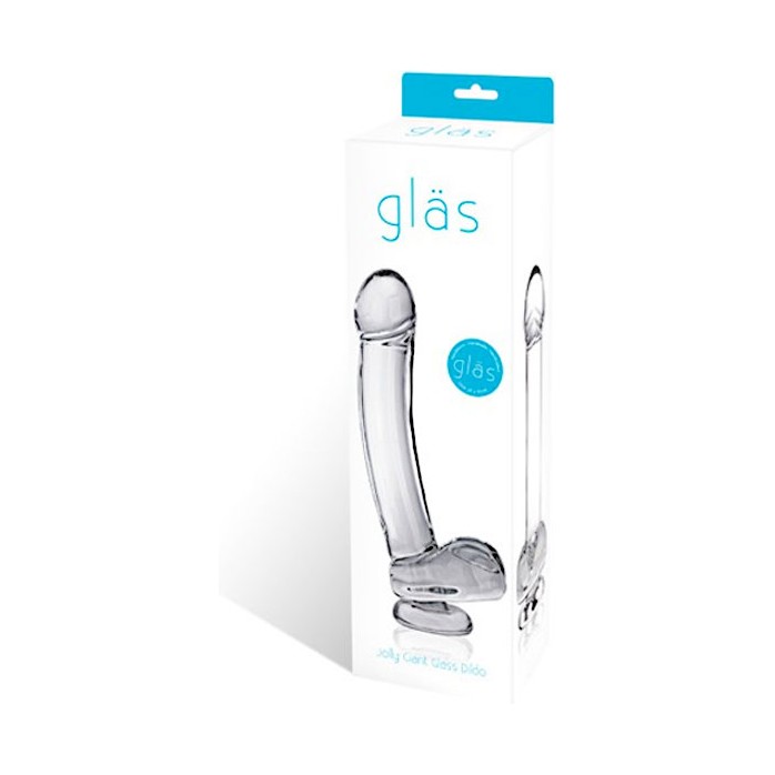 Классический стеклянный фаллос Jolly Giant, 23 см. Фотография 2.