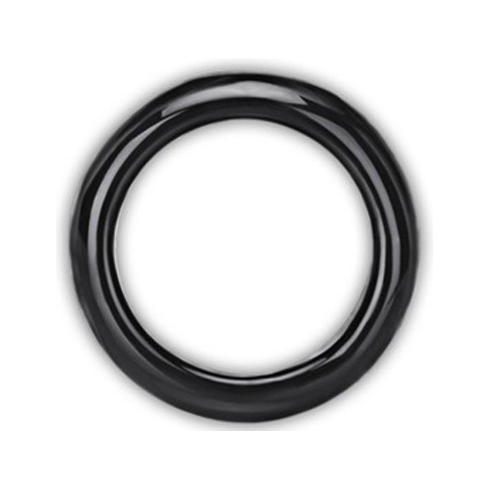Черное стеклянное кольцо ручной работы, 5 см