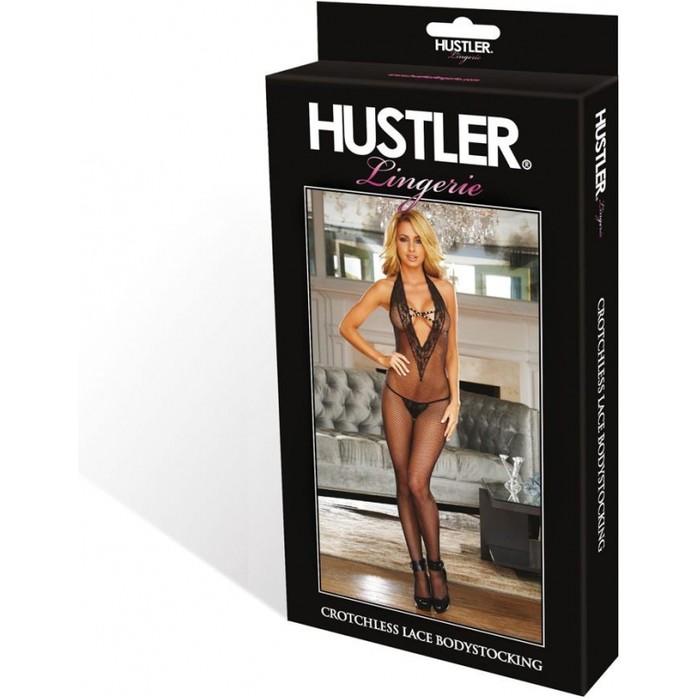 Комбинезон-чулок с глубоким кружевным вырезом. Фотография 3.