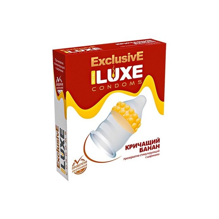 Презерватив LUXE Exclusive «Кричащий банан» - 1 шт - Luxe Exclusive