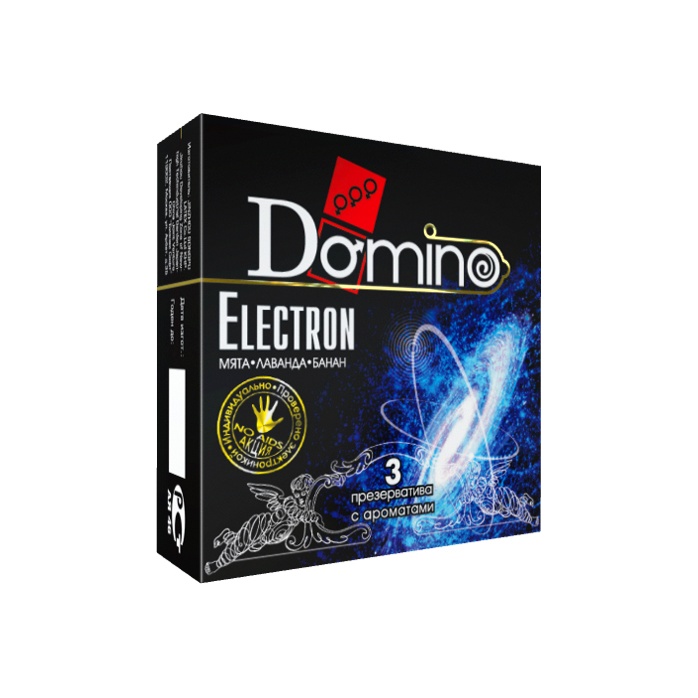 Ароматизированные презервативы Domino Electron - 3 шт - Domino Premium