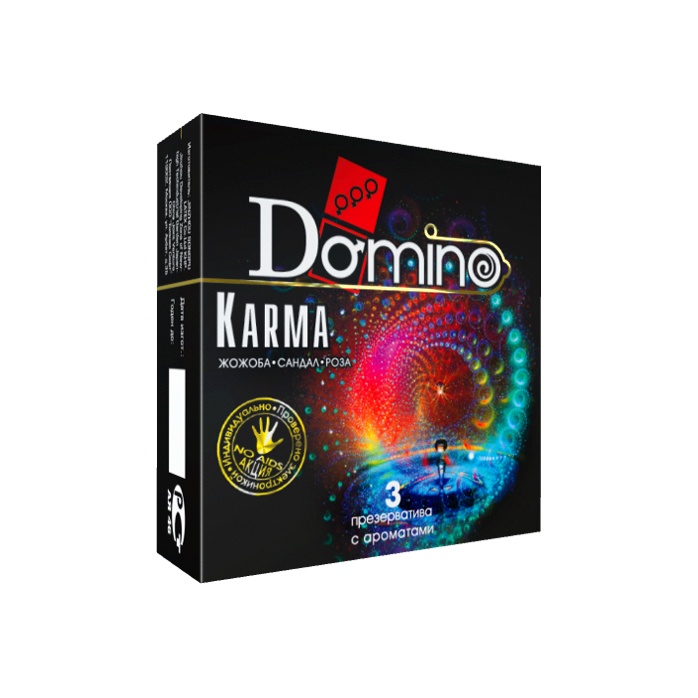 Ароматизированные презервативы Domino Karma - 3 шт - Domino Premium