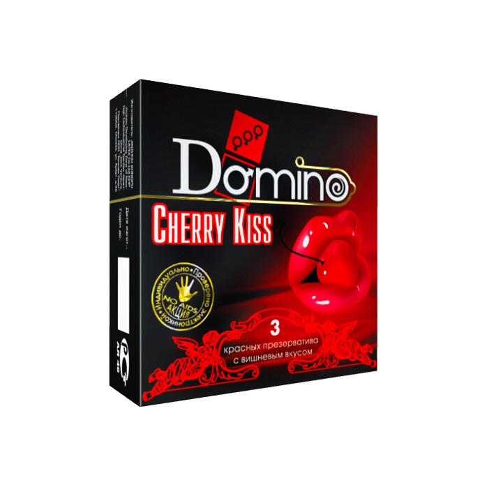 Презервативы Domino Cherry Kiss со вкусом вишни - 3 шт - Domino Premium