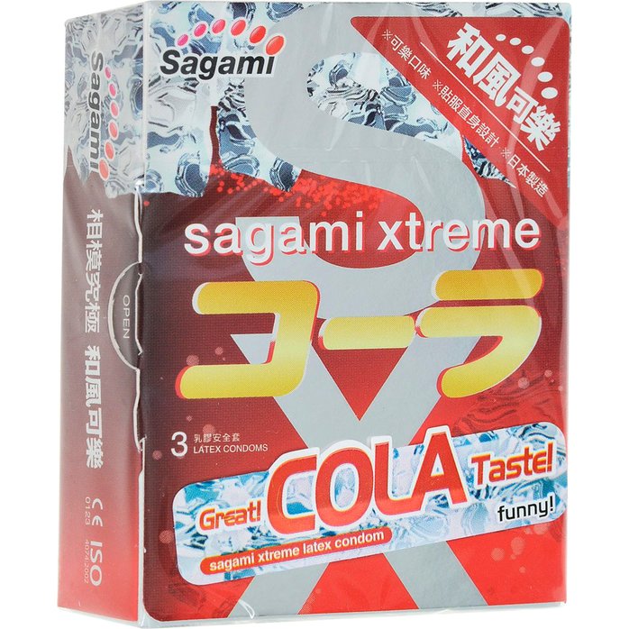 Ароматизированные презервативы Sagami Xtreme Cola - 3 шт - Sagami Xtreme