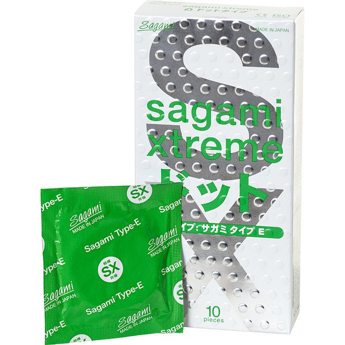 Презервативы Sagami Xtreme Type-E с точками - 10 шт - Sagami Xtreme. Фотография 2.