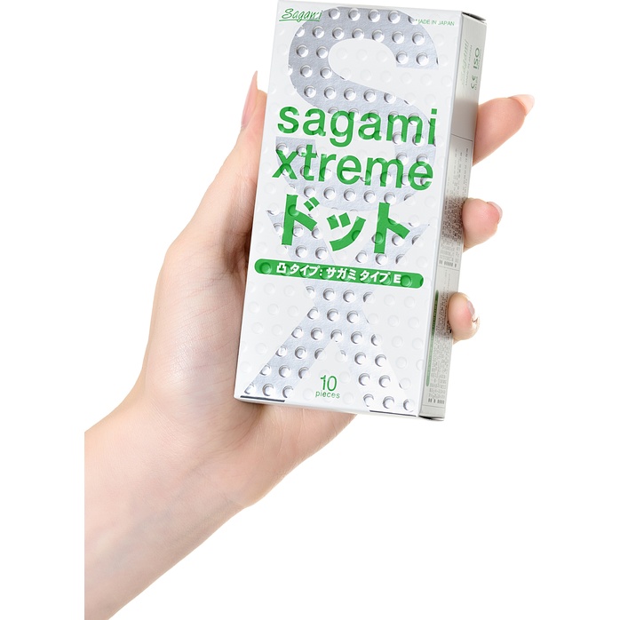 Презервативы Sagami Xtreme Type-E с точками - 10 шт - Sagami Xtreme. Фотография 4.