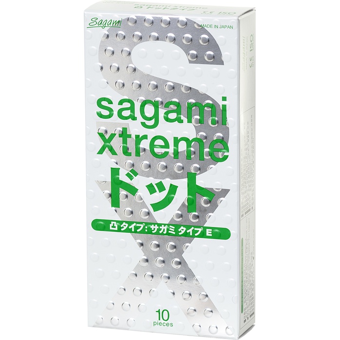 Презервативы Sagami Xtreme Type-E с точками - 10 шт - Sagami Xtreme