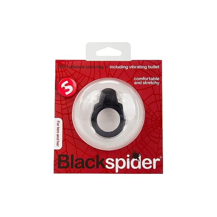 Эрекционное кольцо-паук Beasty Toys Black Spider - S-line. Фотография 2.