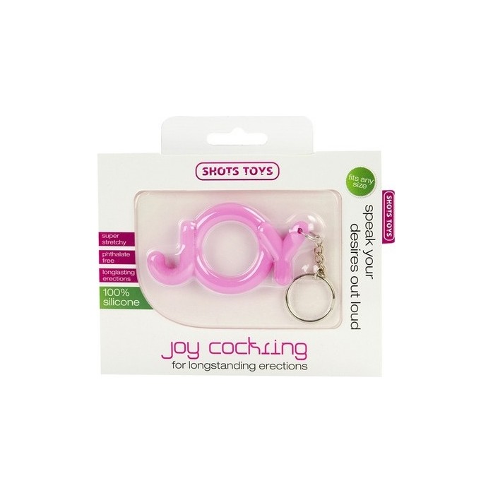 Розовое кольцо-брелок Joy Cocking - Shots Toys. Фотография 2.