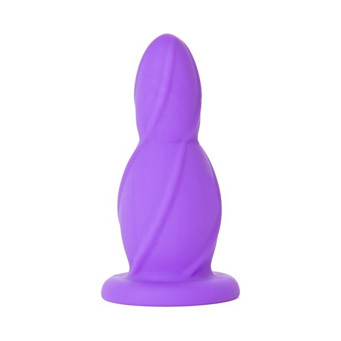 Фиолетовая анальная втулка Medium Buttplug среднего размера - 10,5 см - Shots Toys