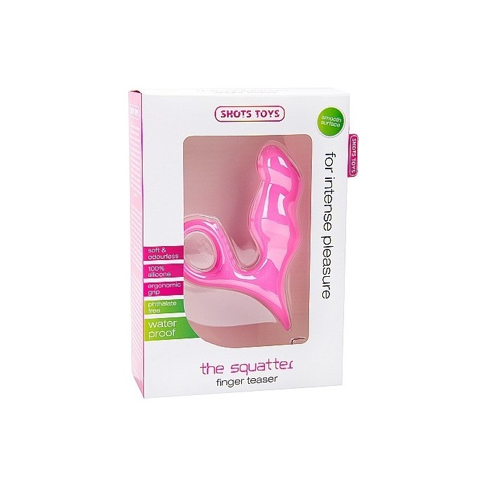 Розовая анальная втулка Squatter с ручкой-кольцом - Shots Toys. Фотография 2.