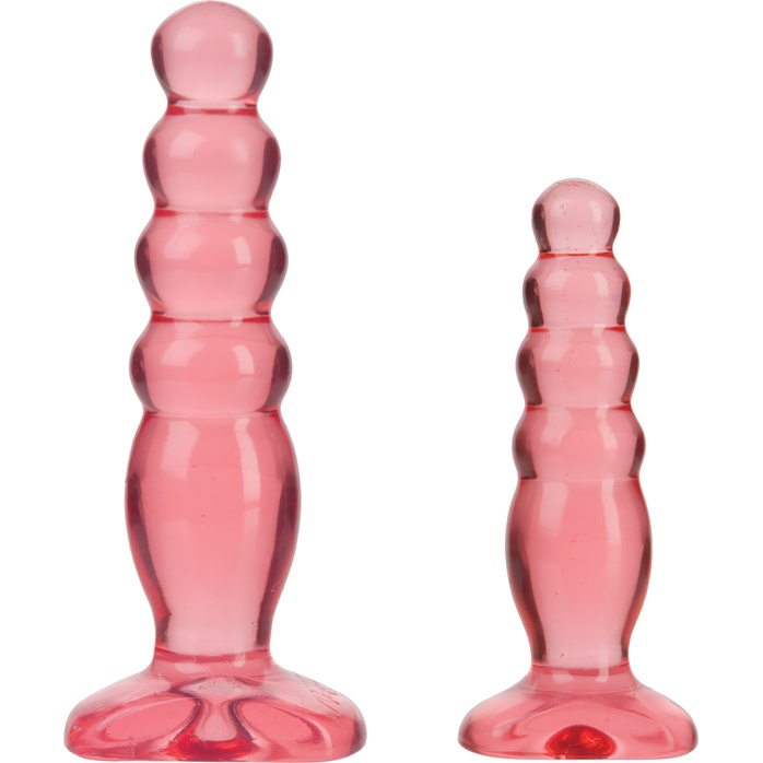 Набор из двух розовых анальных втулок Crystal Jellies Anal Trainer Kit - Crystal Jellies