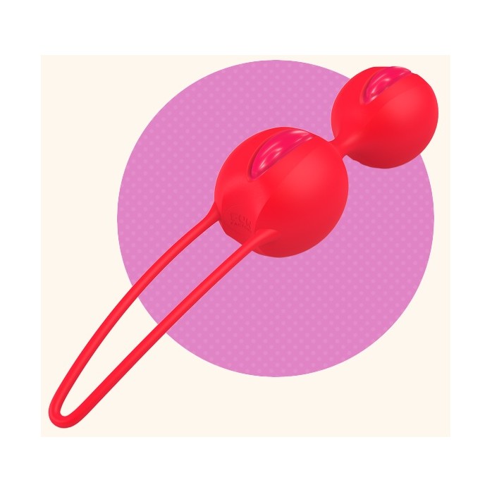 Ярко-оранжевые вагинальные шарики Smartballs Duo