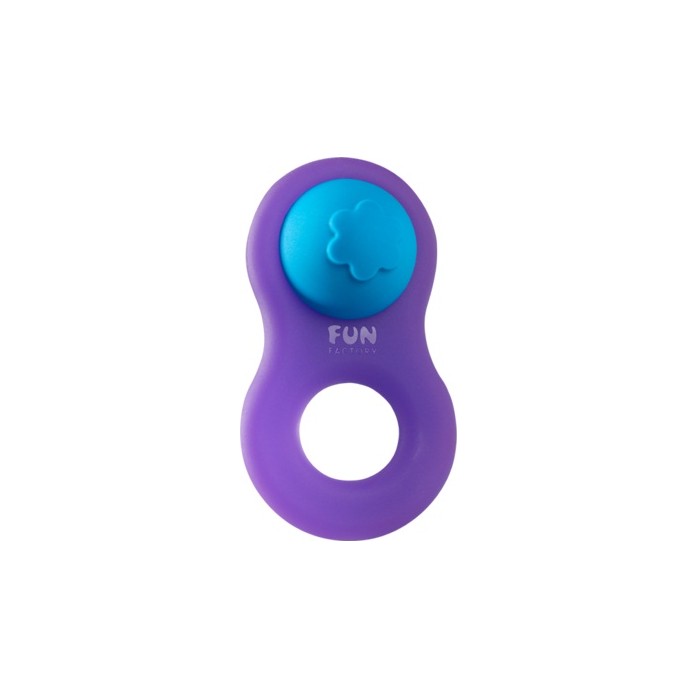 Фиолетовое эрекционное кольцо 8ight со съёмным стимулятором клитора