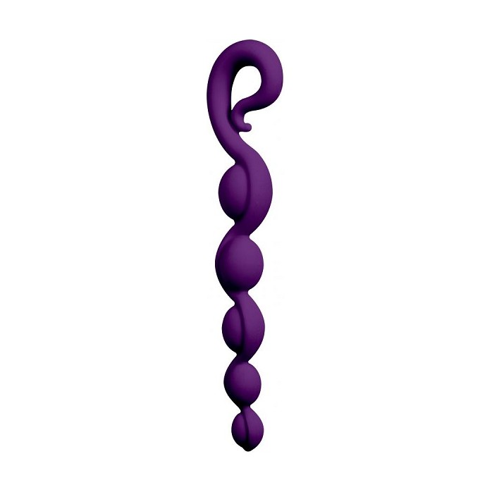 Фиолетовая анальная цепочка Bendybeads - 26,2 см