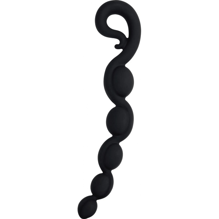 Черная анальная цепочка Bendybeads - 26,2 см