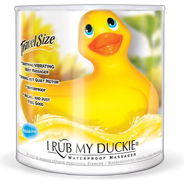 Жёлтый вибратор-утенок I Rub My Duckie малого размера. Фотография 2.
