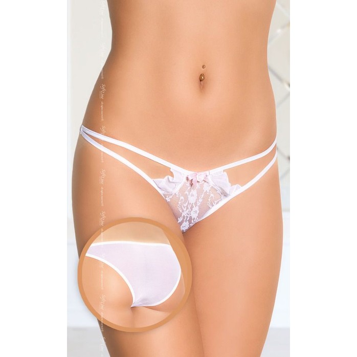 Трусики-сетка с кружавчиками - Pants Thongs. Фотография 2.