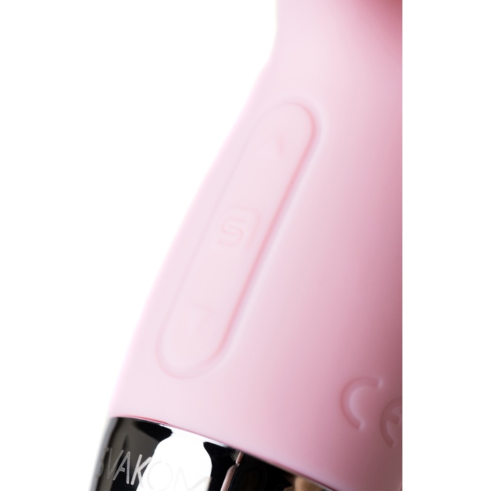 Нежно-розовый вибратор Alice с клиторальным отростком - 20 см. Фотография 8.