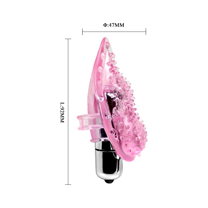 Розовая вибронасадка на пальчик для стимуляции клитора. Фотография 3.