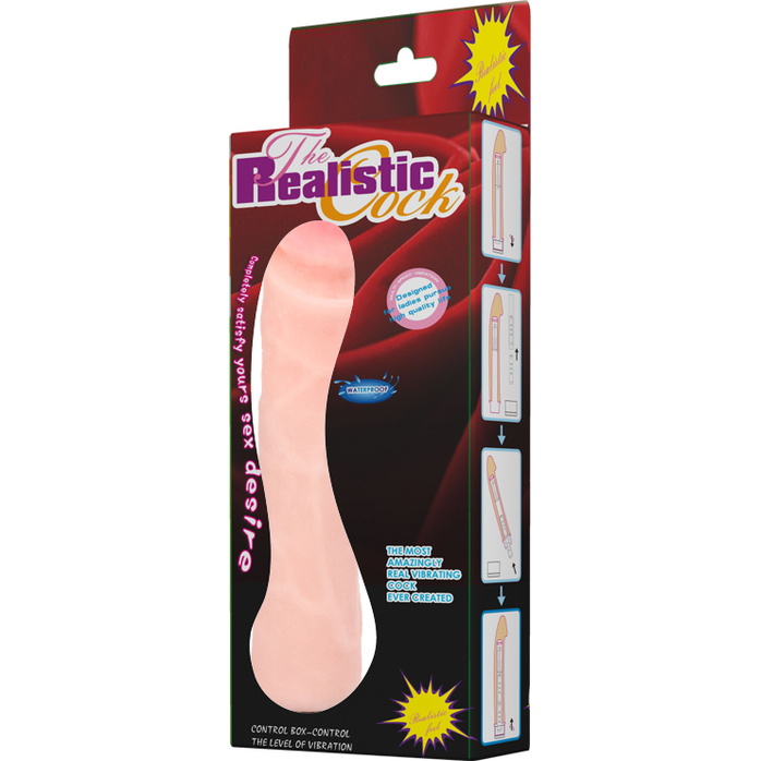 Телесный вибратор фаллической формы - 26 см. Фотография 6.