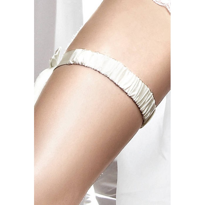 Белая подвязка с декоративной накладкой Accessoires - Black Label Collection. Фотография 2.
