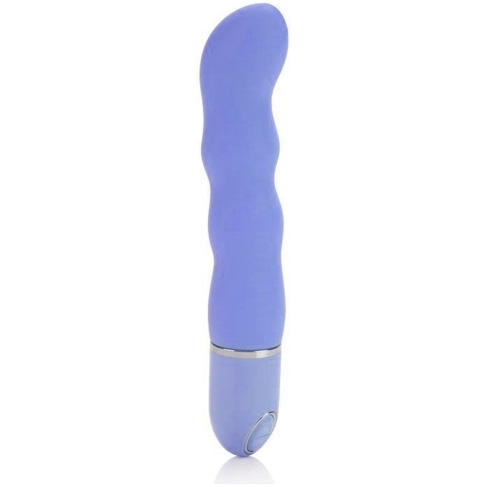 Голубой гнущийся вибратор 10-Function Silicone Pleasure Bendie Wavy G s - 17,8 см - Pleasure Bendie
