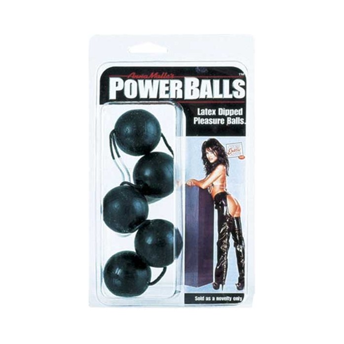 Цепочка из пяти латексных шариков Power Balls - Beads. Фотография 3.