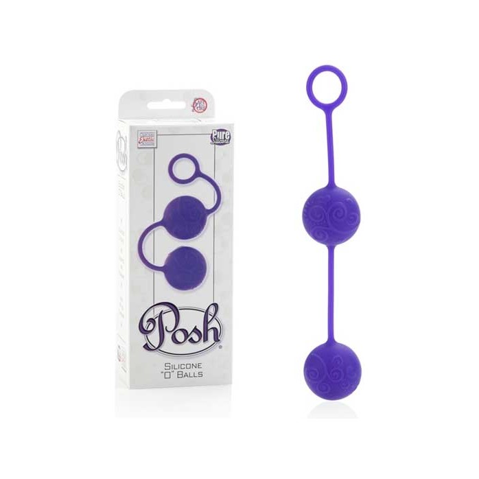 Фиолетовые вагинальные шарики Posh Silicone “O” Balls - Posh. Фотография 3.