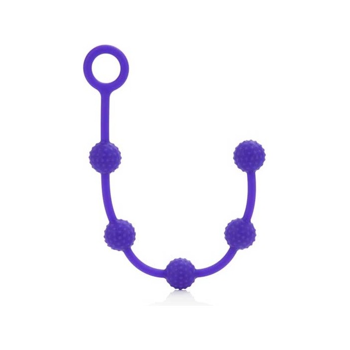 Набор фиолетовых анальных цепочек Posh Silicone “O” Beads - Posh. Фотография 3.