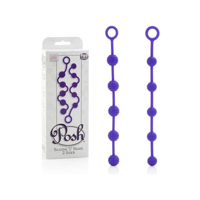 Набор фиолетовых анальных цепочек Posh Silicone “O” Beads - Posh. Фотография 4.