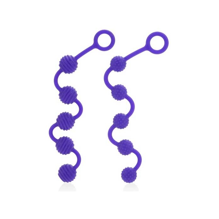 Набор фиолетовых анальных цепочек Posh Silicone “O” Beads - Posh