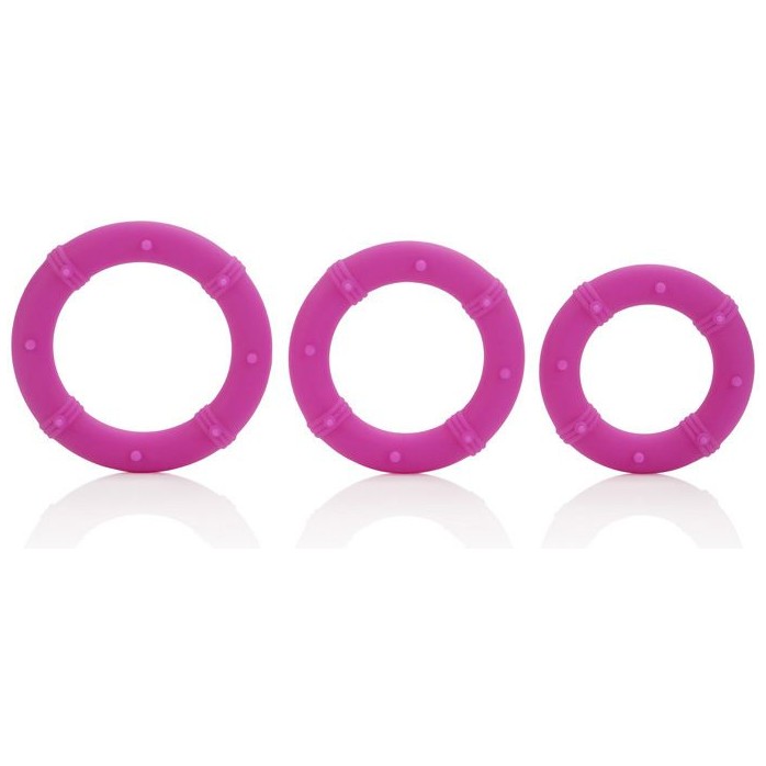 Набор розовых эрекционных колец Posh Silicone Love Rings - Posh. Фотография 2.