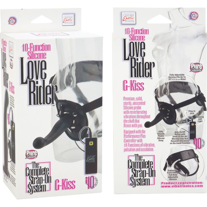 Страпон унисекс Love Rider G-Kiss с вибрацией - Love Rider. Фотография 2.